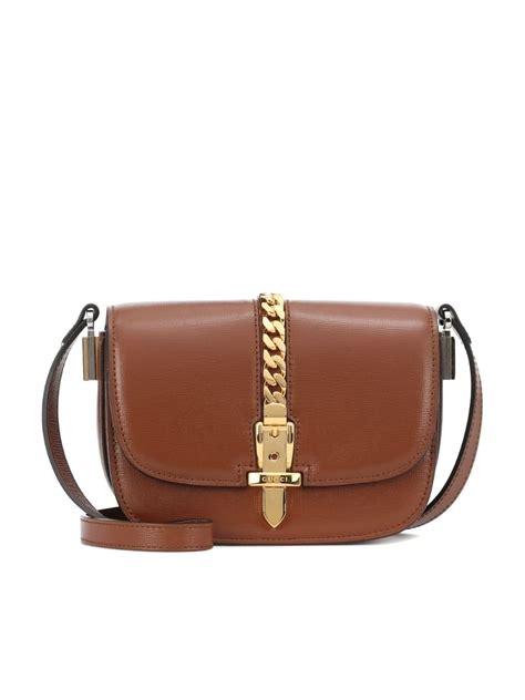 Sylvie 1969 small shoulder bag in brown leather 